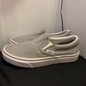 Grey Slip On Vans - woman’s 7